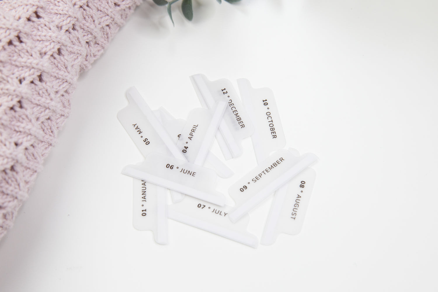 Minimalistic Vellum Tabs - Planner tabs