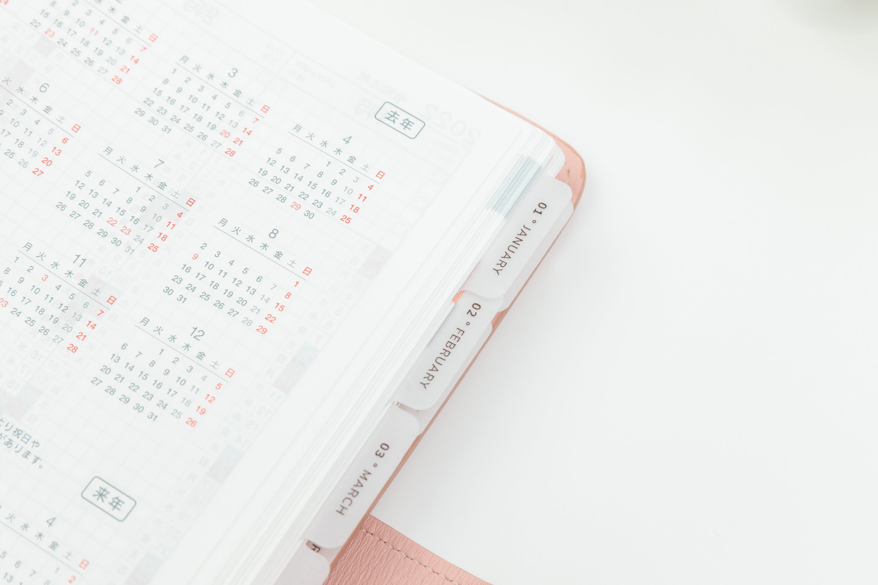 Minimalistic Vellum Tabs - Planner tabs
