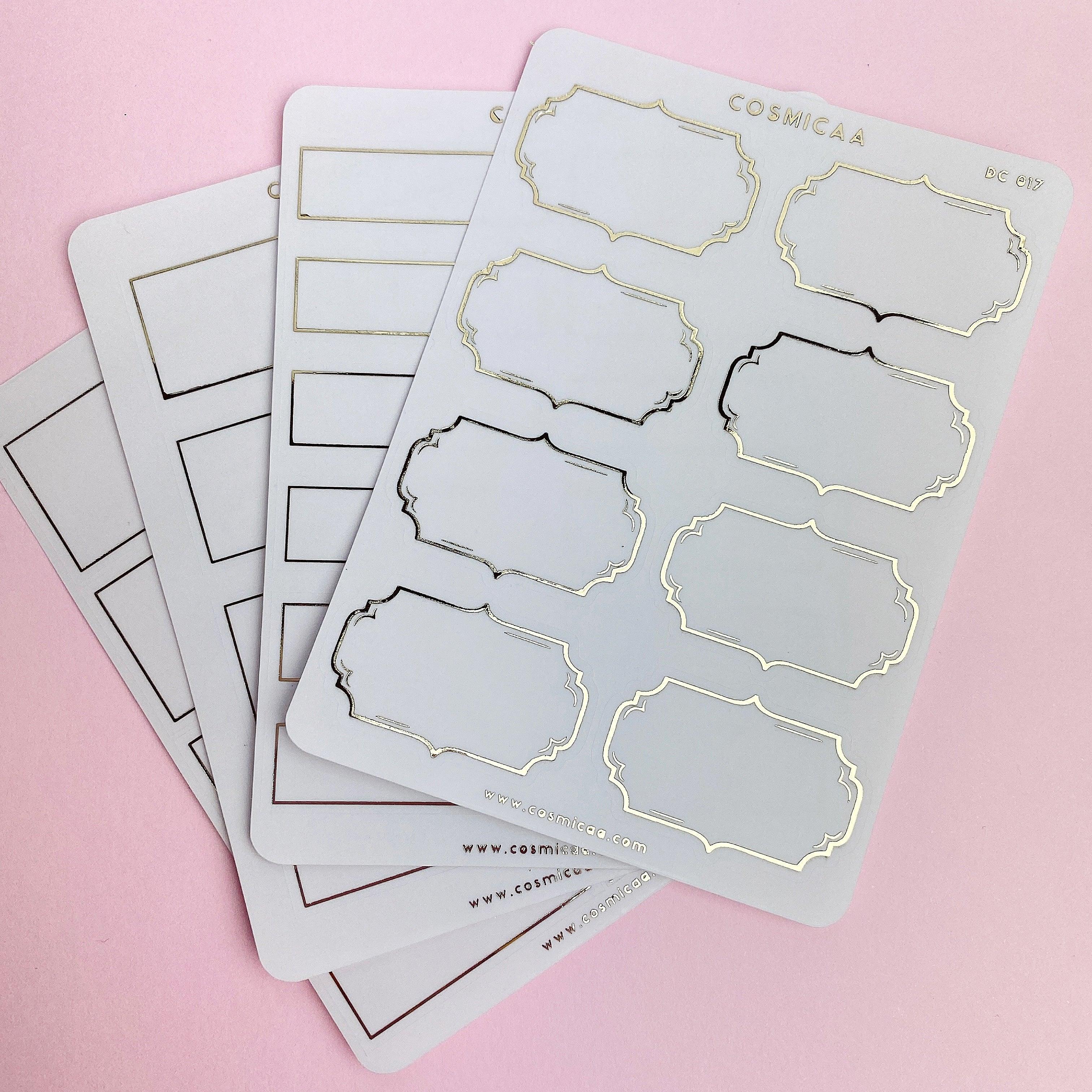 Foiled Half Boxes - Deco stickers - Cosmicaa
