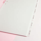 A5 Vellum Monthly Tab Dividers - Planner dividers - Cosmicaa