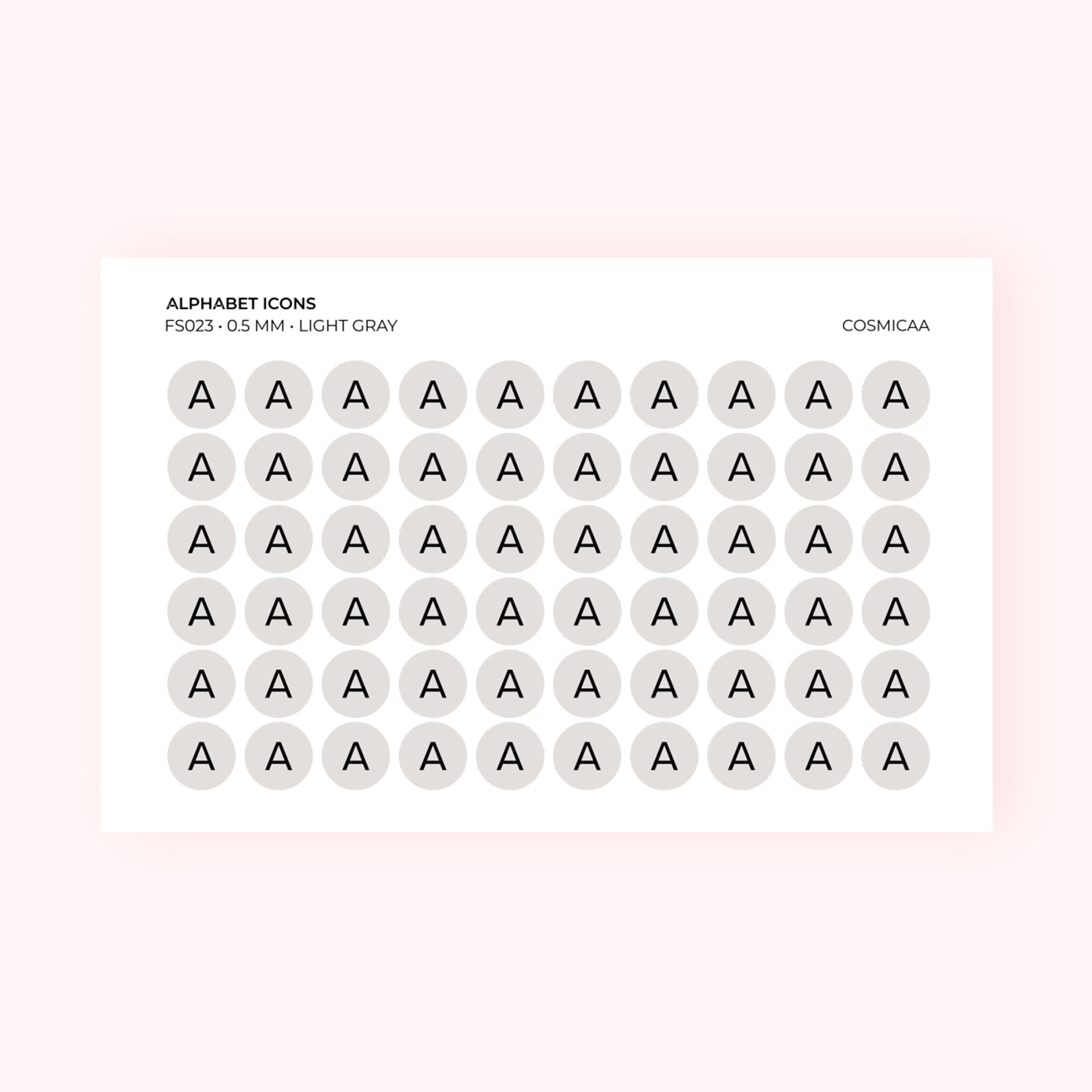 Alphabet Icons - Planner Stickers