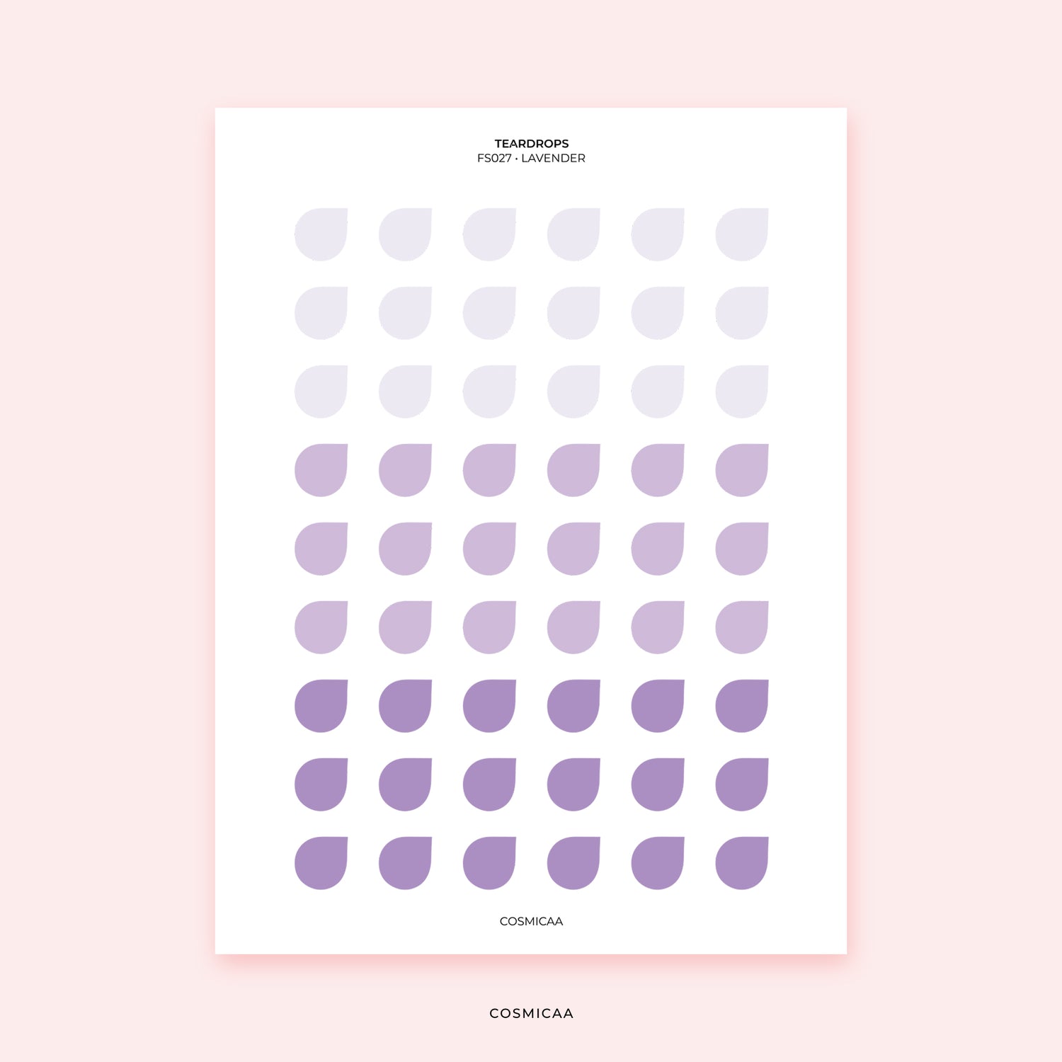 Dot Teardrops - Planner stickers