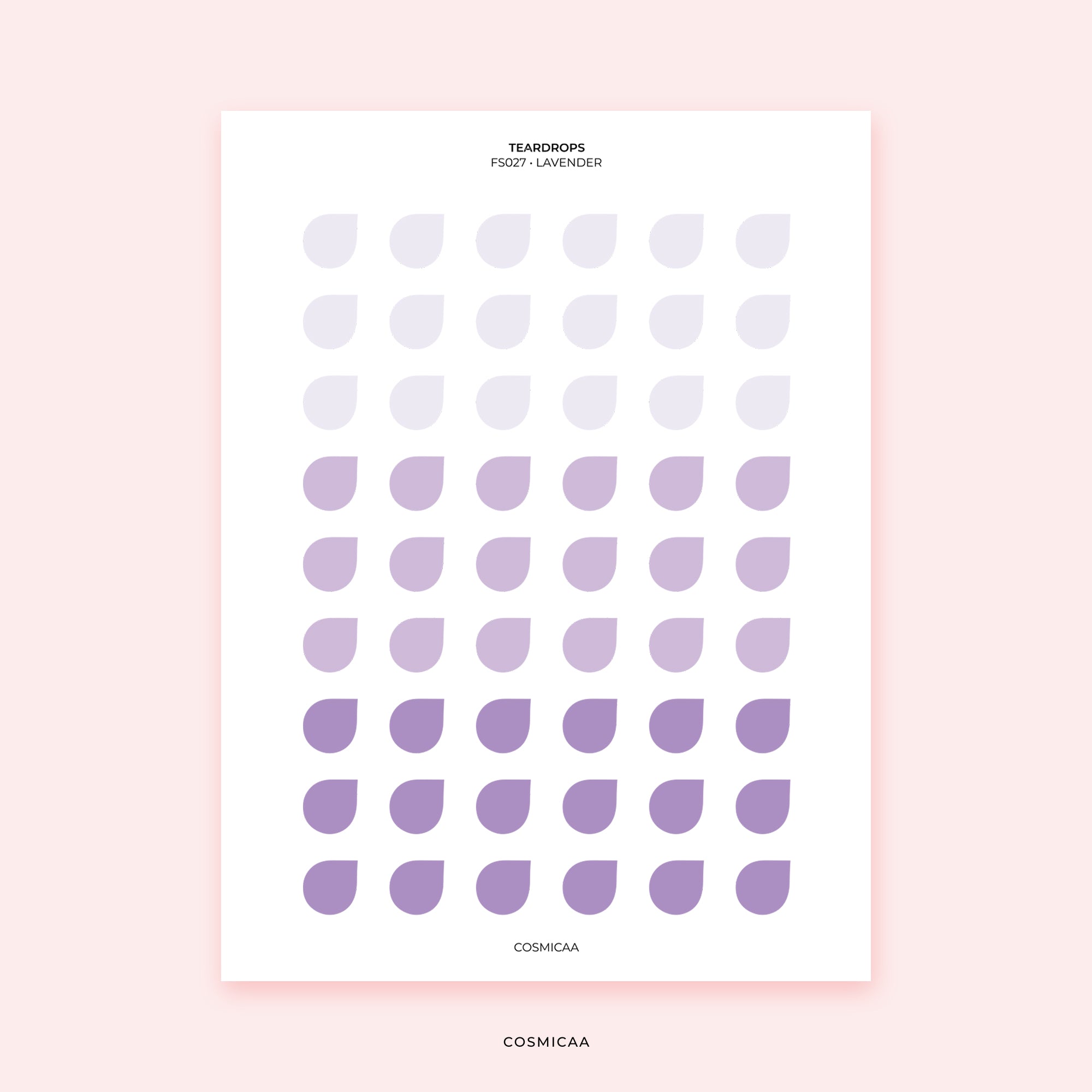 Dot Teardrops - Planner stickers