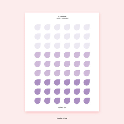 Dot Teardrops - Planner stickers