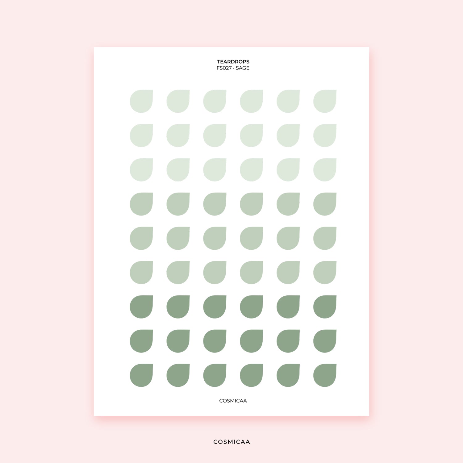 Dot Teardrops - Planner stickers