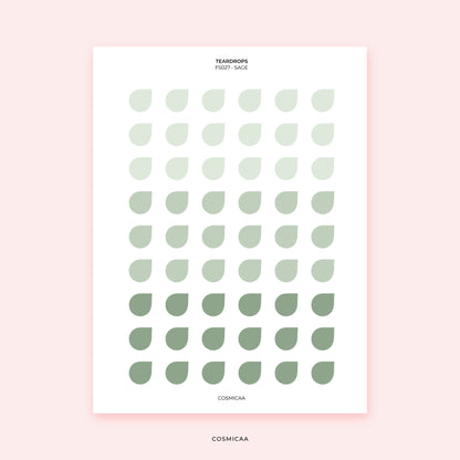 Dot Teardrops - Planner stickers