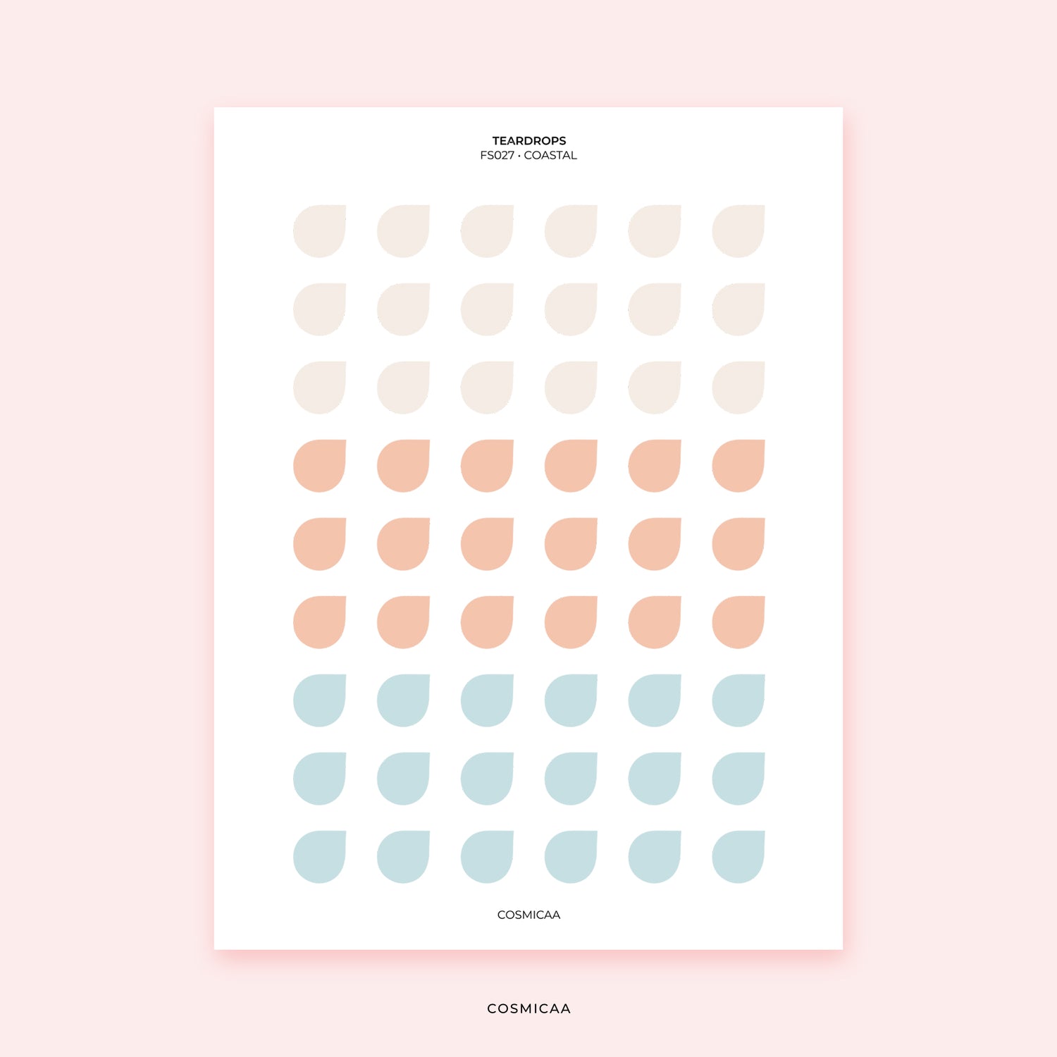Dot Teardrops - Planner stickers