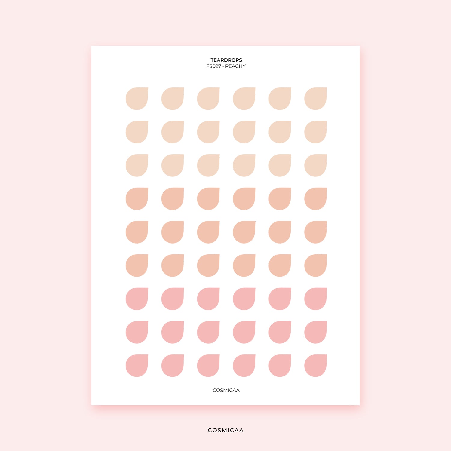 Dot Teardrops - Planner stickers