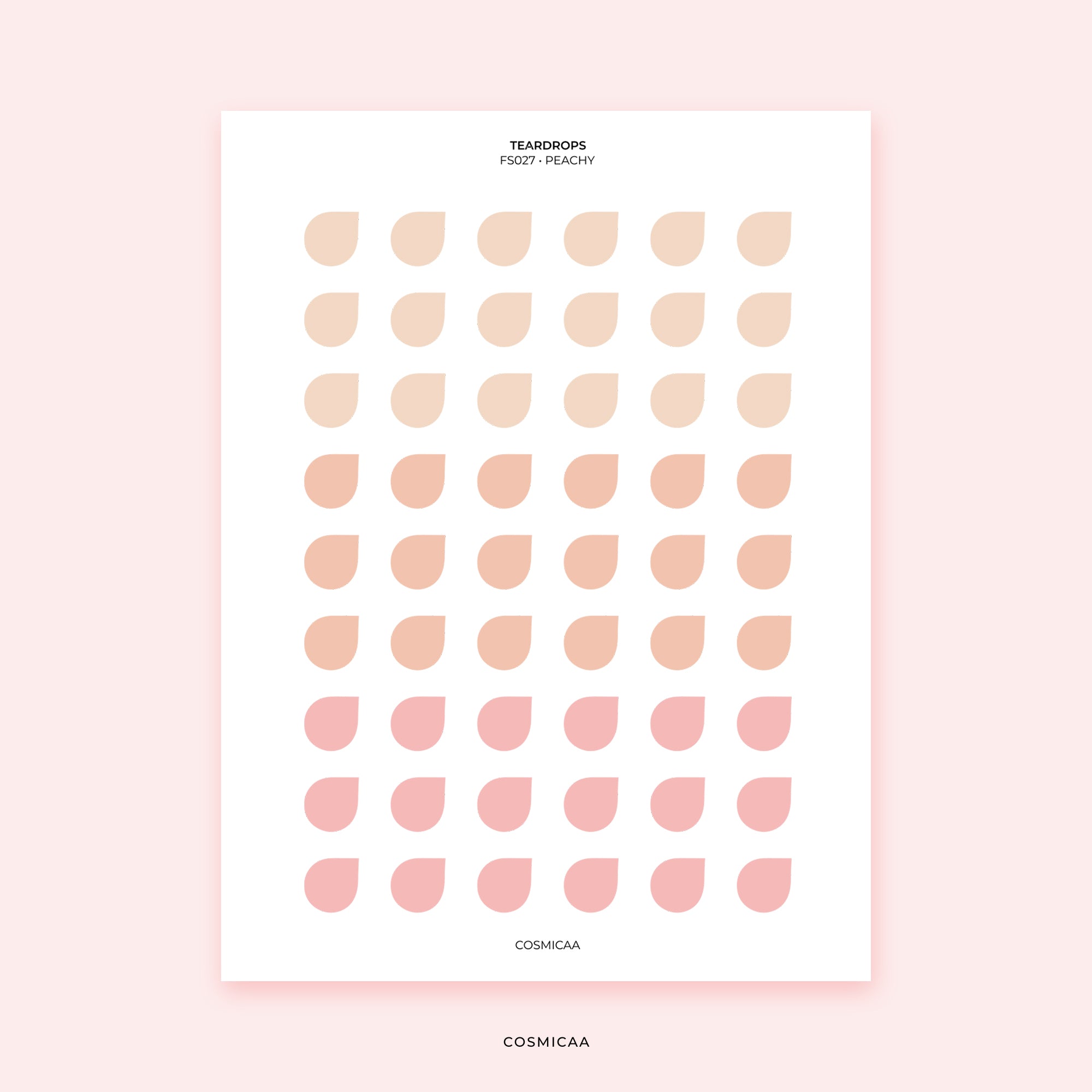 Dot Teardrops - Planner stickers