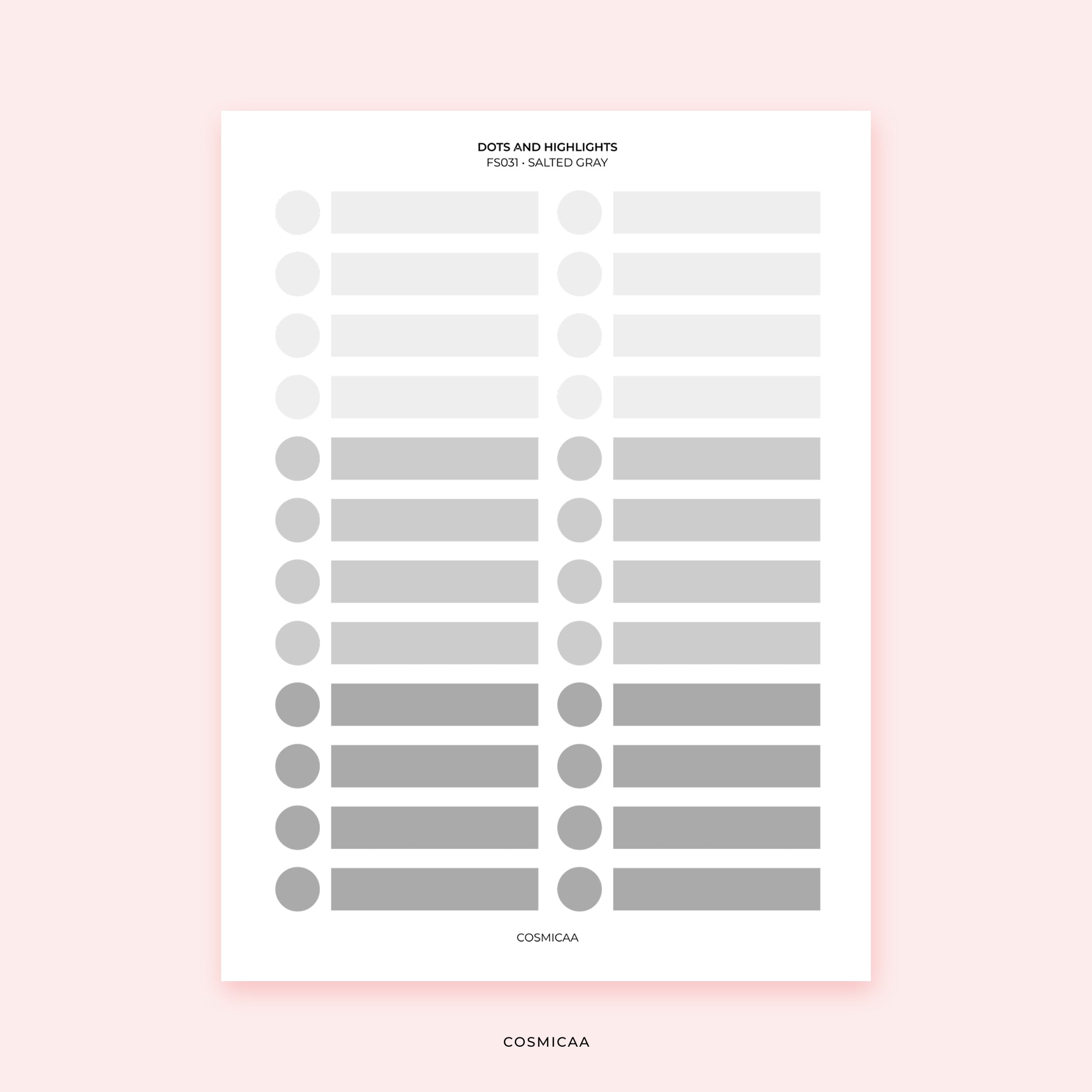 Dots and Highlights - Planner stickers