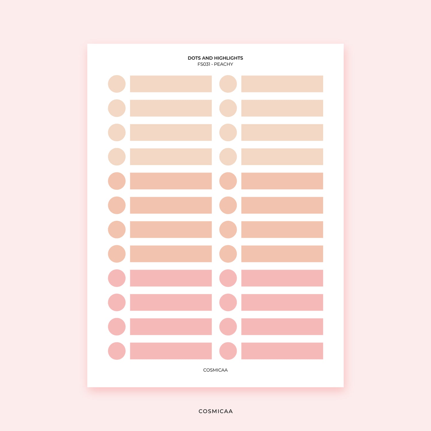 Dots and Highlights - Planner stickers