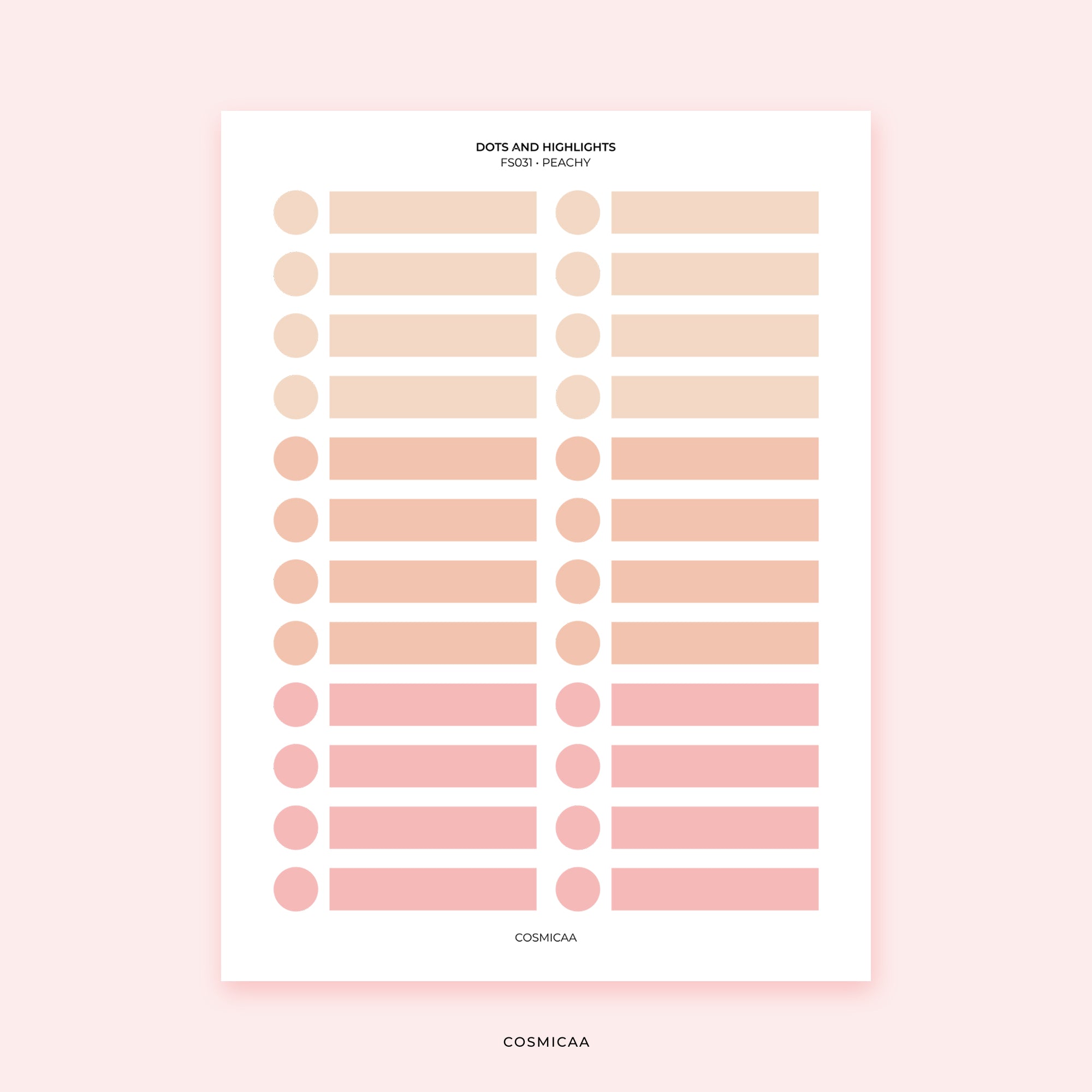 Dots and Highlights - Planner stickers