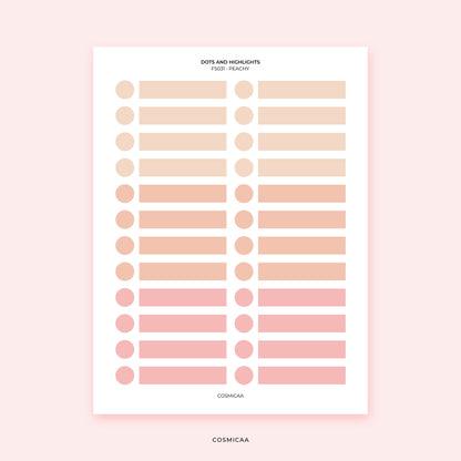 Dots and Highlights - Planner stickers