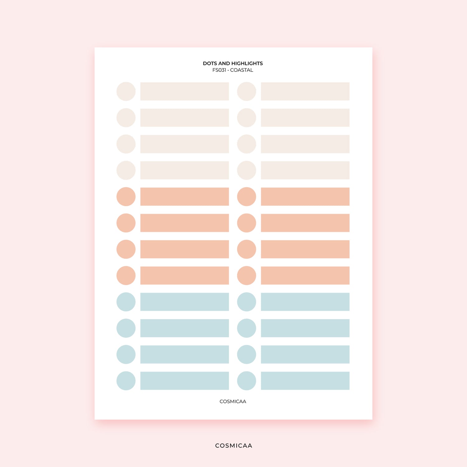 Dots and Highlights - Planner stickers