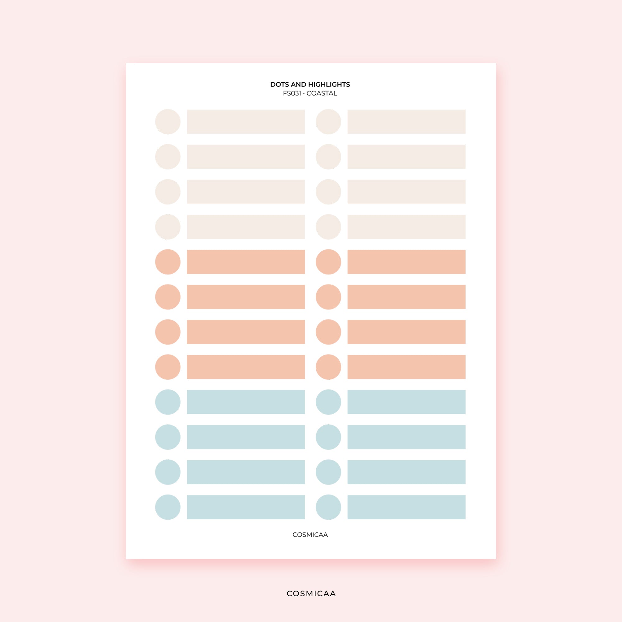 Dots and Highlights - Planner stickers