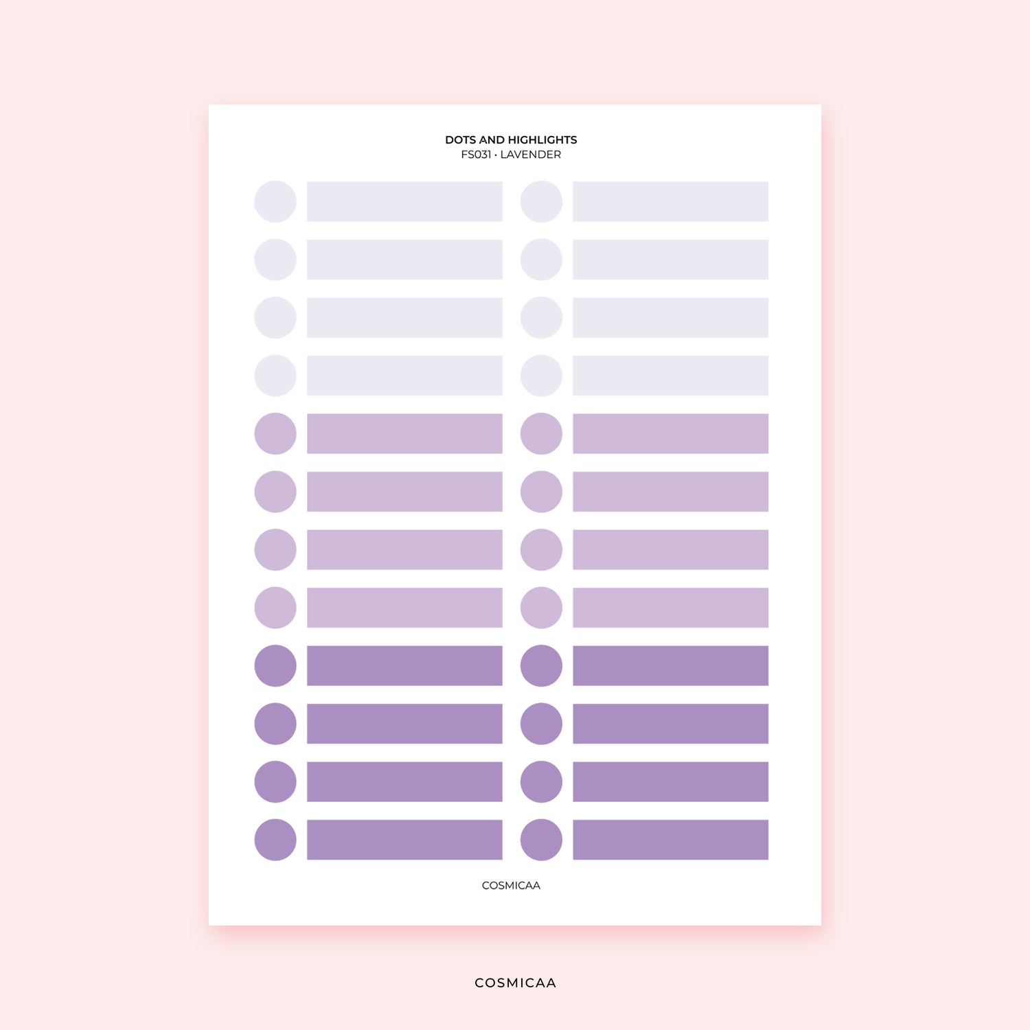 Dots and Highlights - Planner stickers