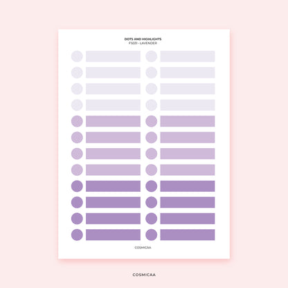 Dots and Highlights - Planner stickers