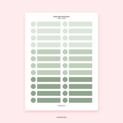 Dots and Highlights - Planner stickers