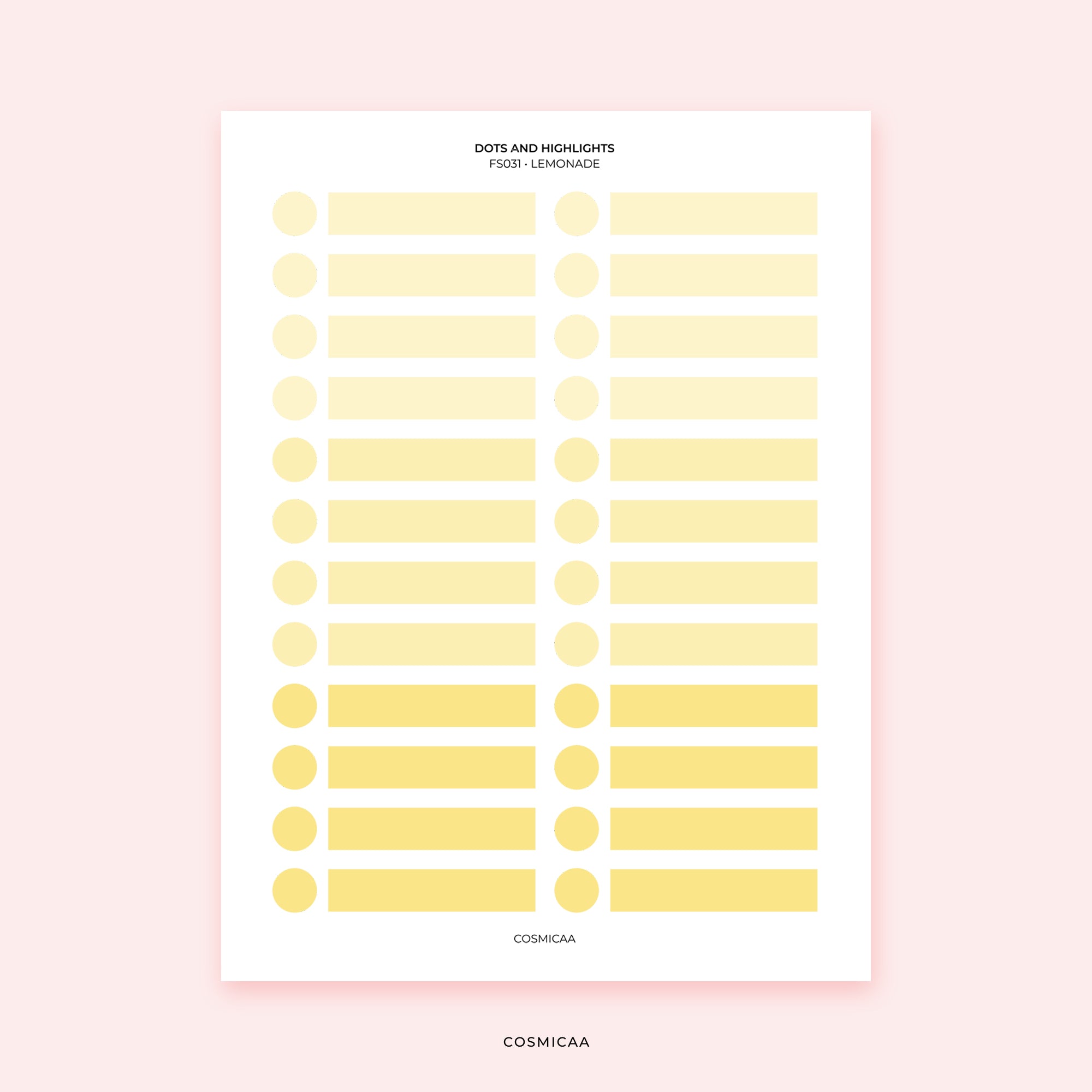 Dots and Highlights - Planner stickers