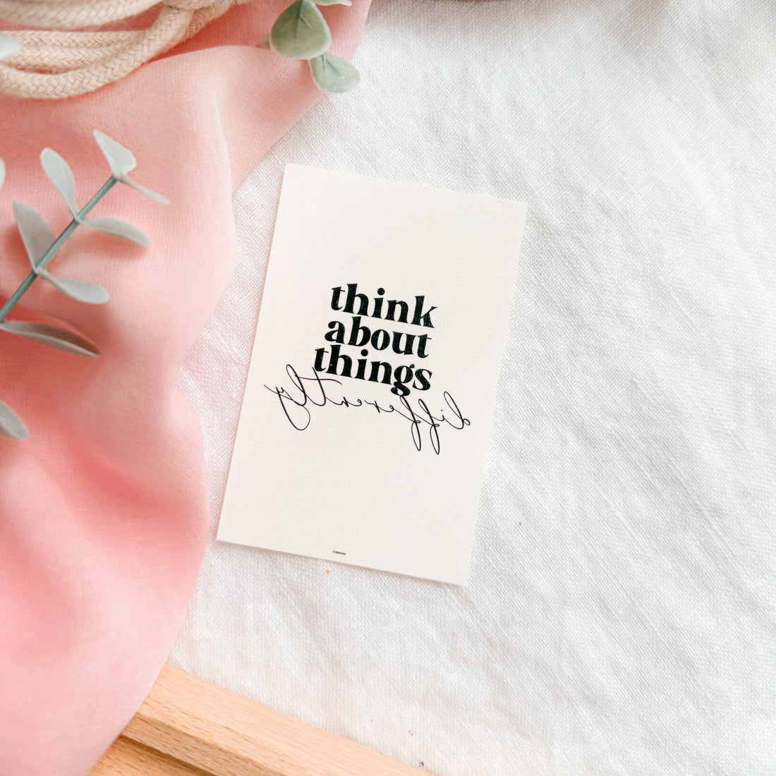 Think about things differently - Journal Card