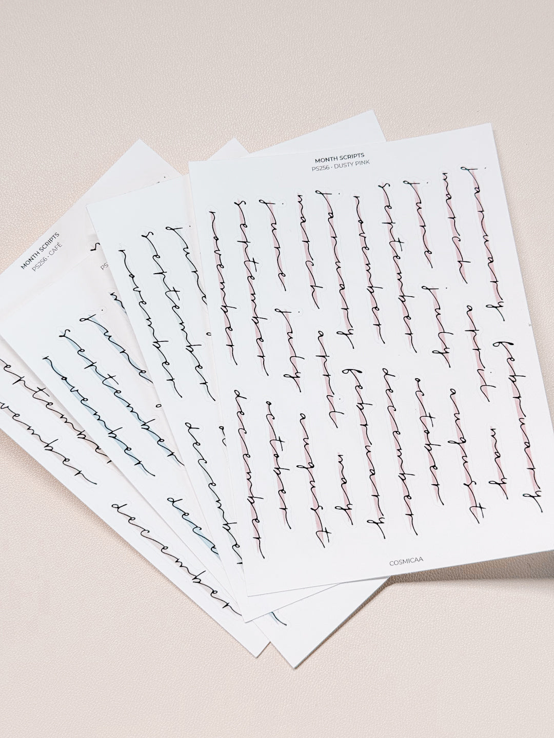 Month Scripts (s) - Stickers