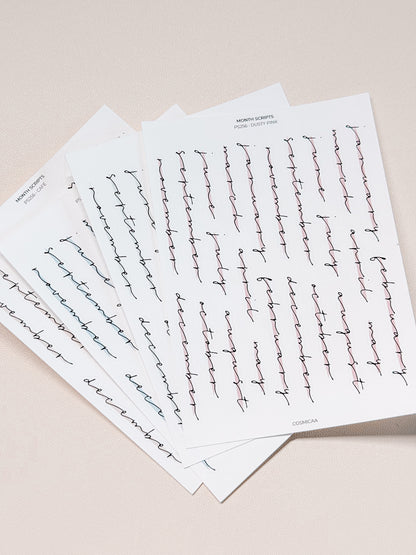 Month Scripts (s) - Stickers