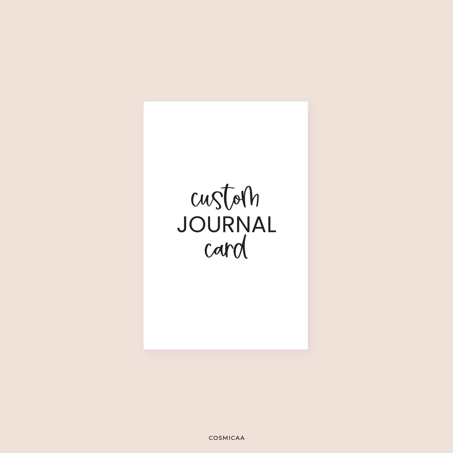 Custom Journal Card