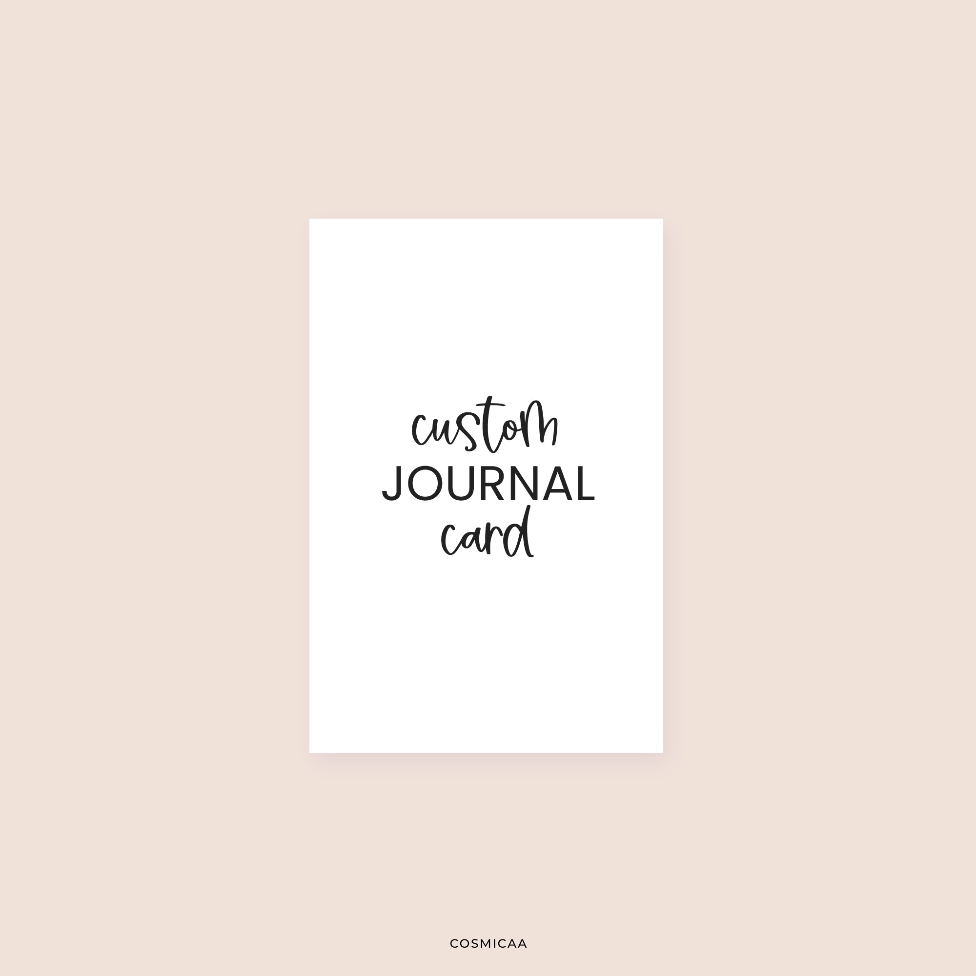 Custom Journal Card