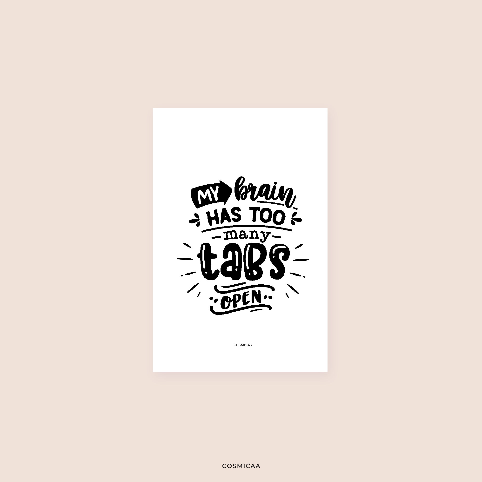 PC008 - My brain has too many tabs open - Planner card