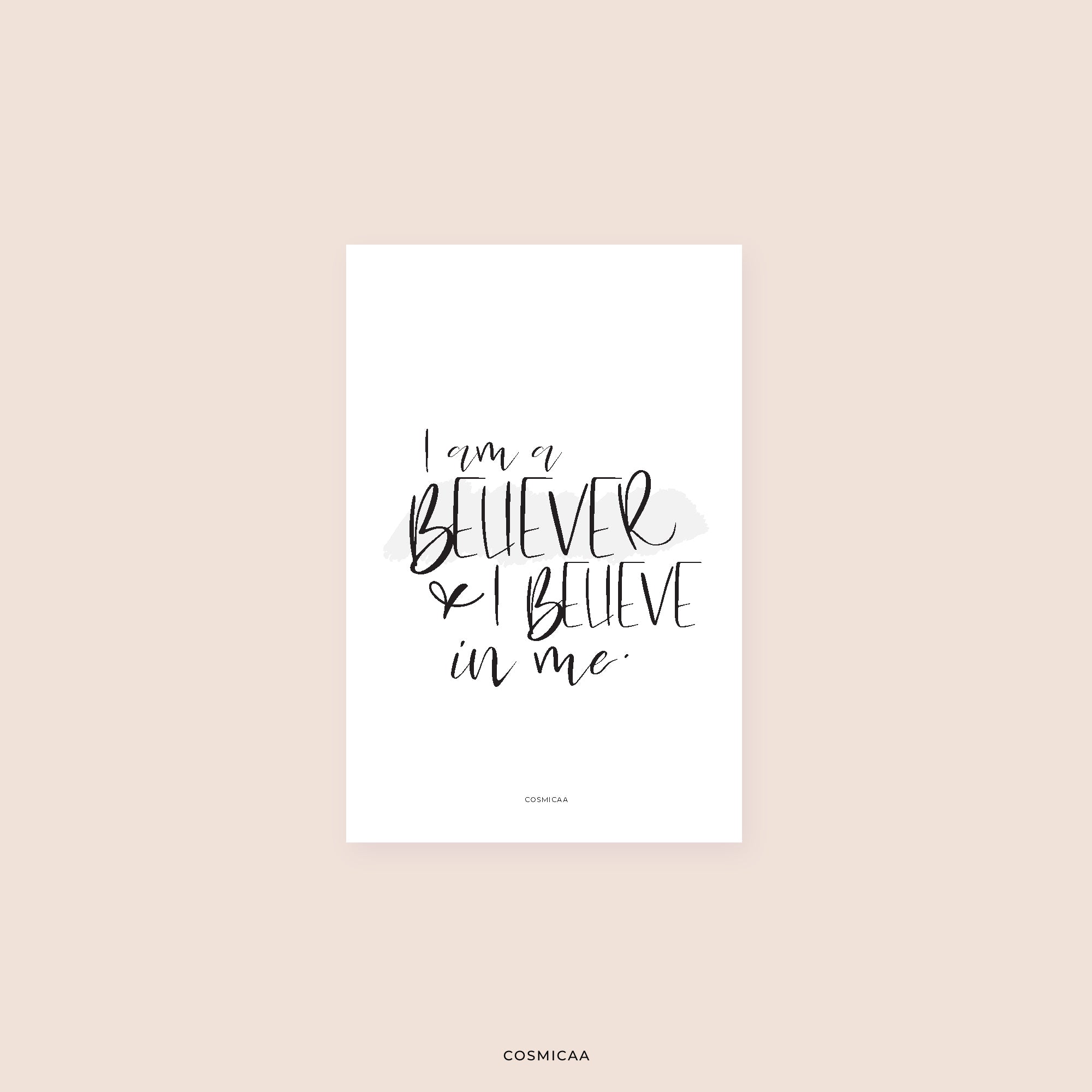 PC009 - I am a believer - Planner card