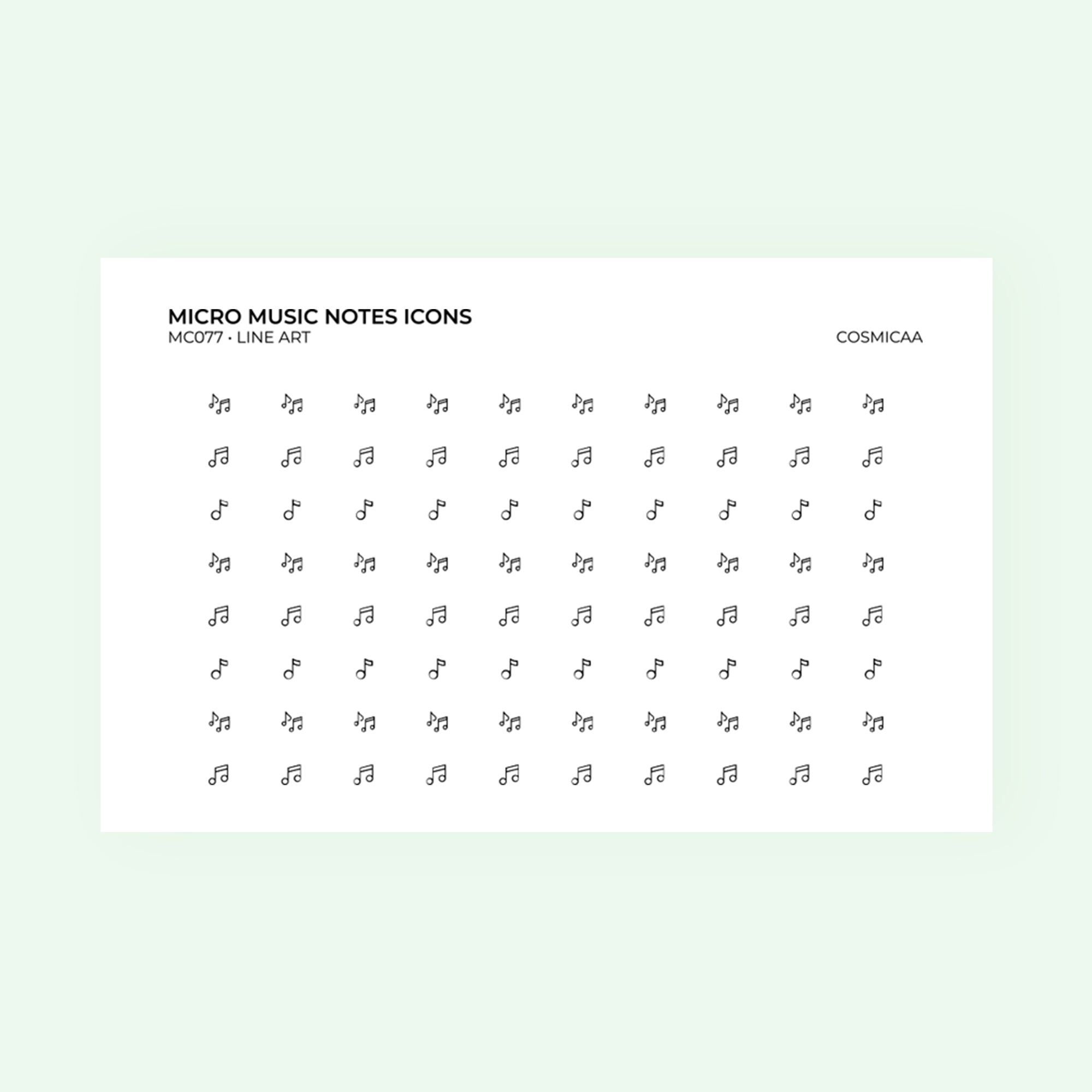 Micro icons - Music Notes