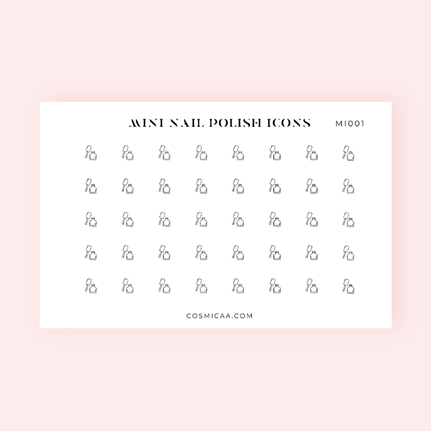 Mini Nail Polish Icons - Planner stickers