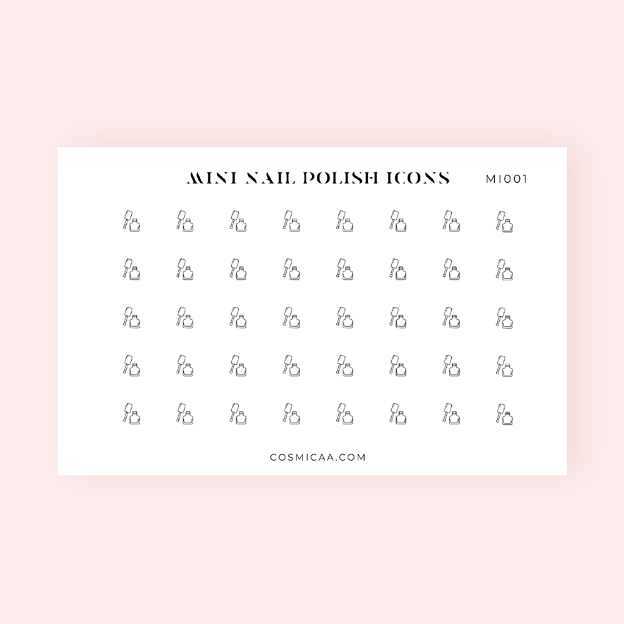 Mini Nail Polish Icons - Planner stickers