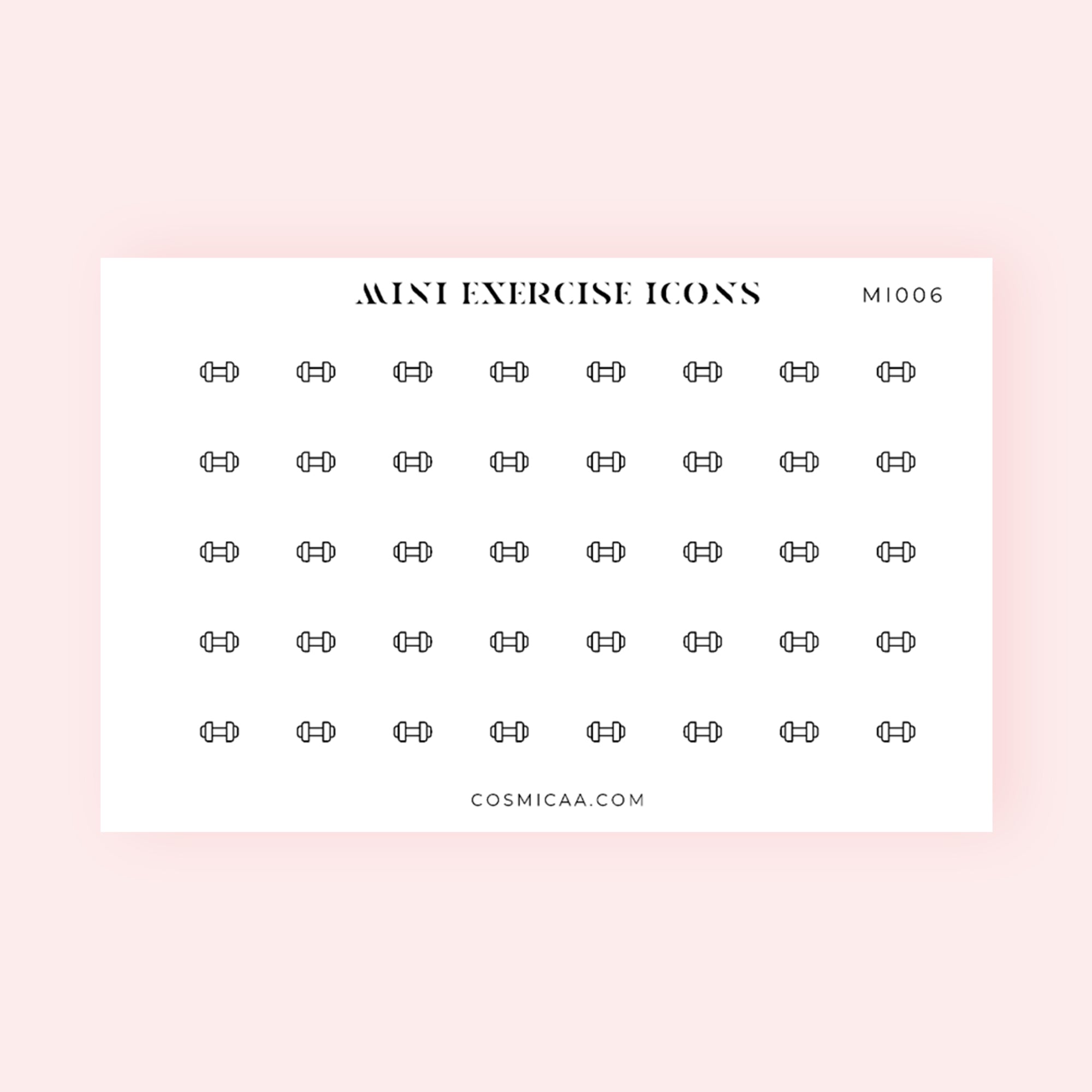 Mini Exercise Icons - Planner stickers