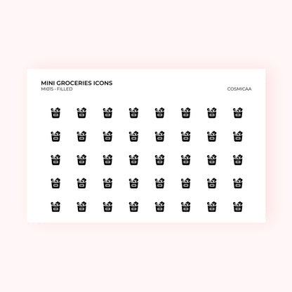 Mini Groceries Icons - Planner stickers