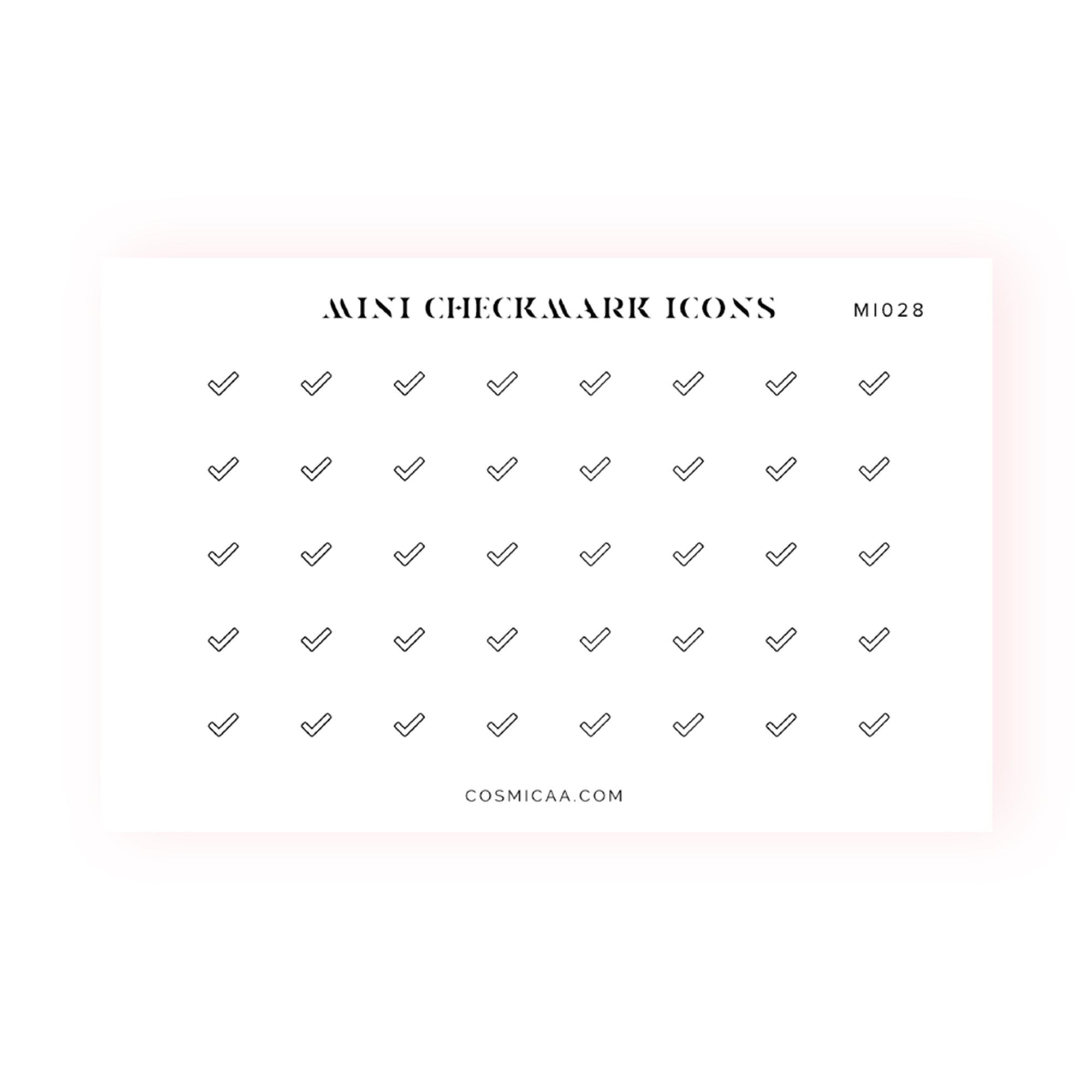 Mini Checkmark Icons - Planner stickers