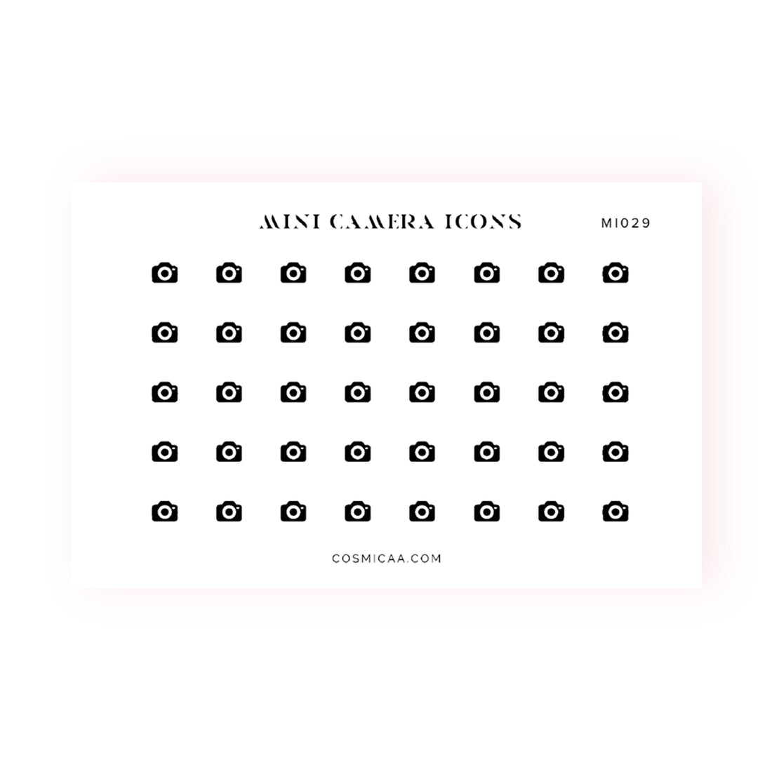 Mini Camera Icons - Planner stickers