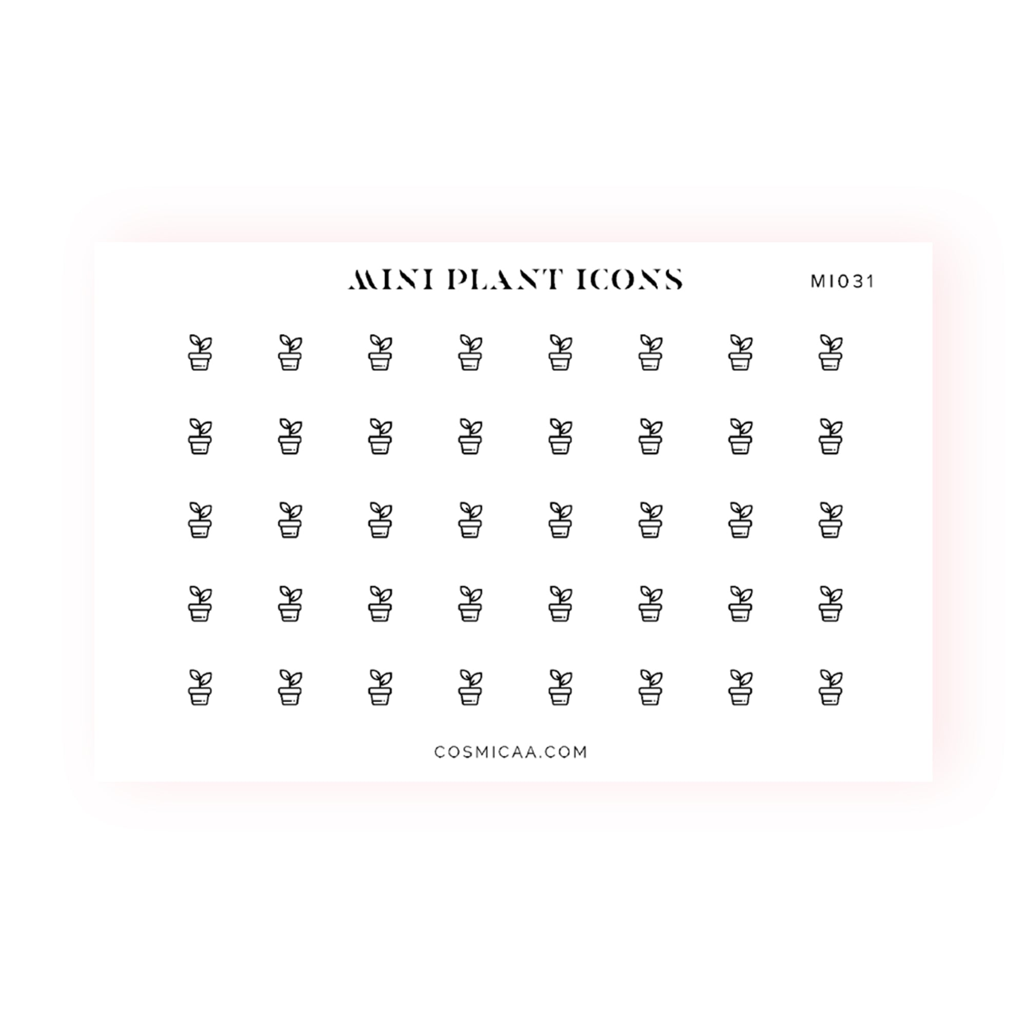 Mini Plant Icons - Planner stickers