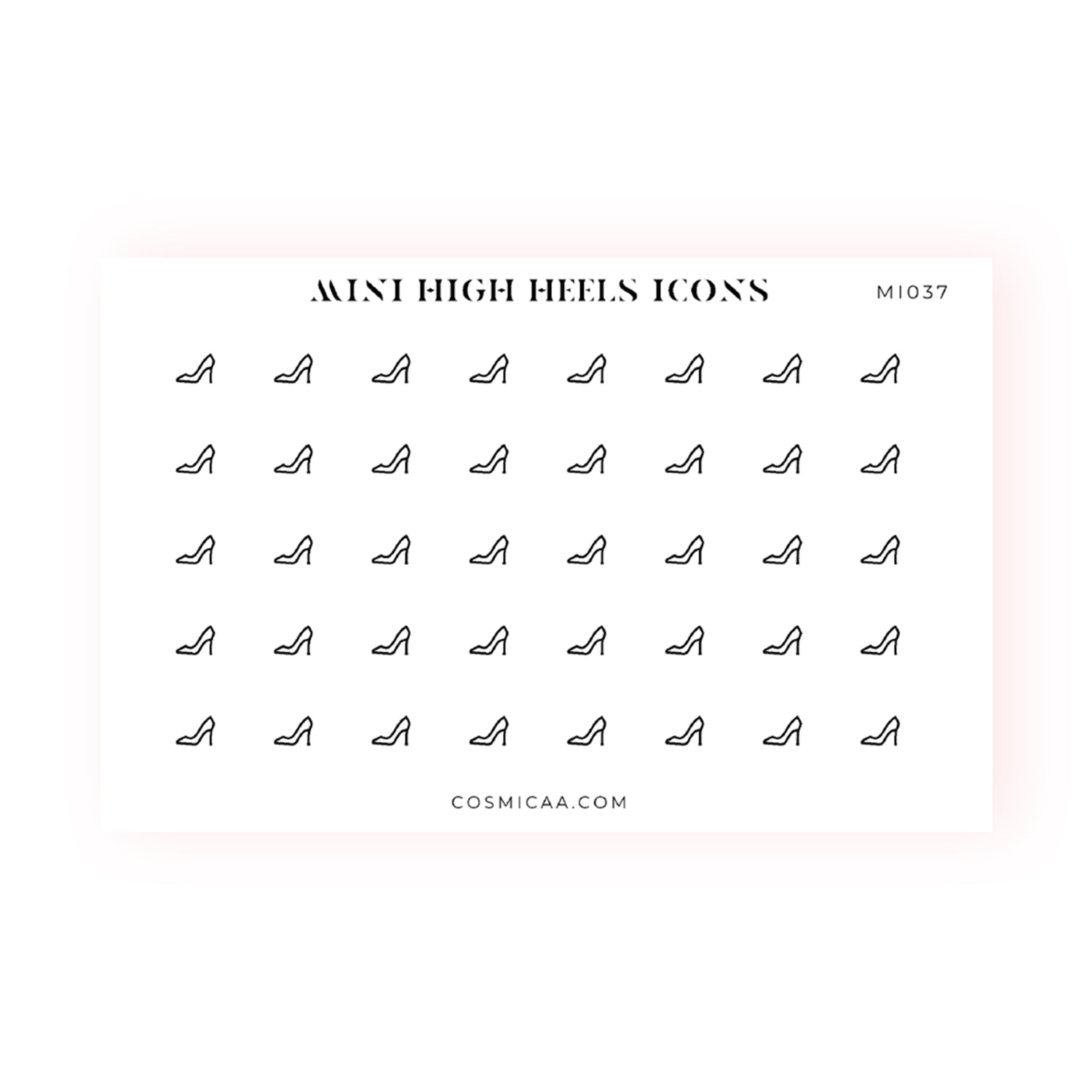 Mini High Heels Icons - Planner stickers