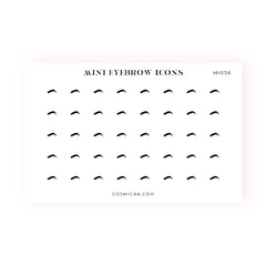 Mini Eyebrow Icons - Planner stickers