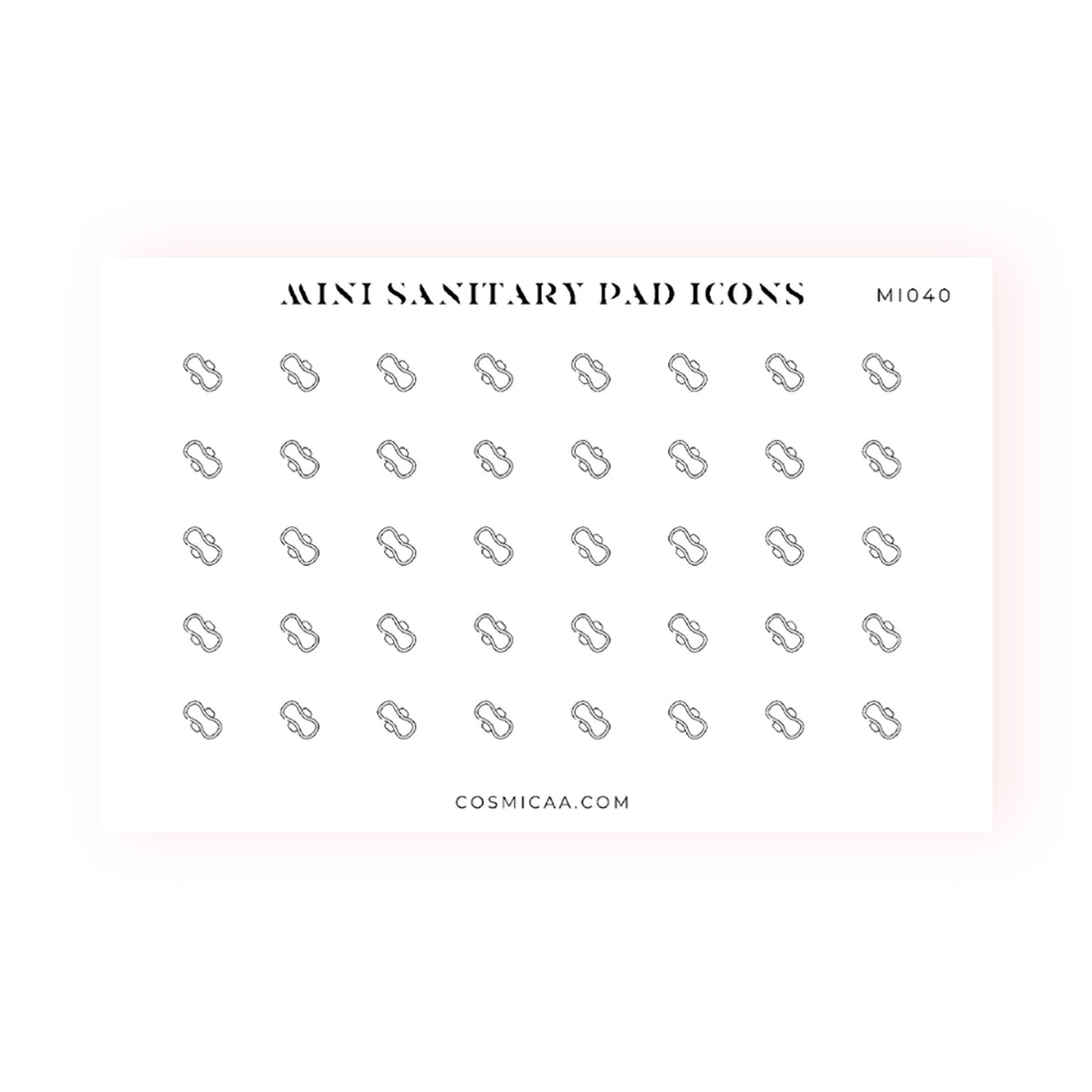 Mini Sanitary Pad Icons - Planner stickers