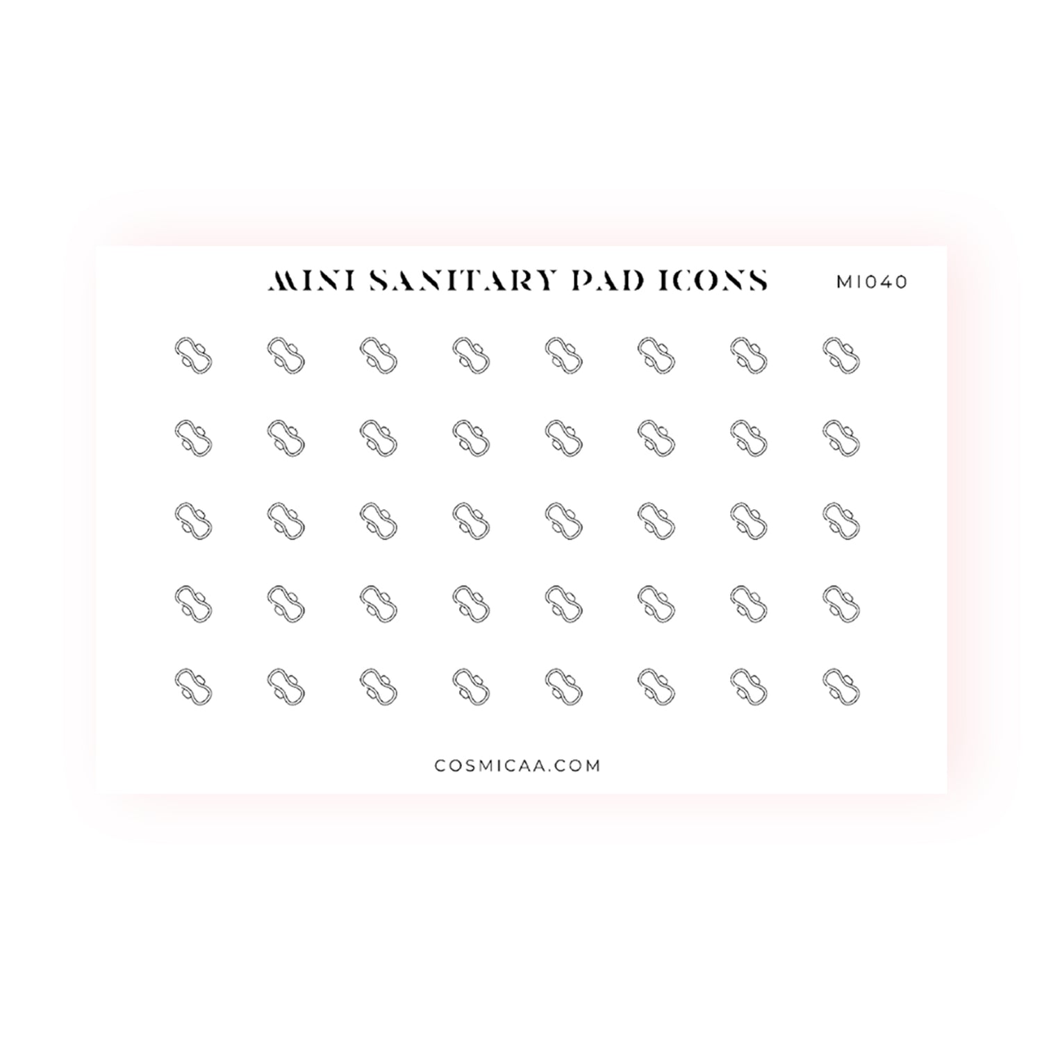 Mini Sanitary Pad Icons - Planner stickers