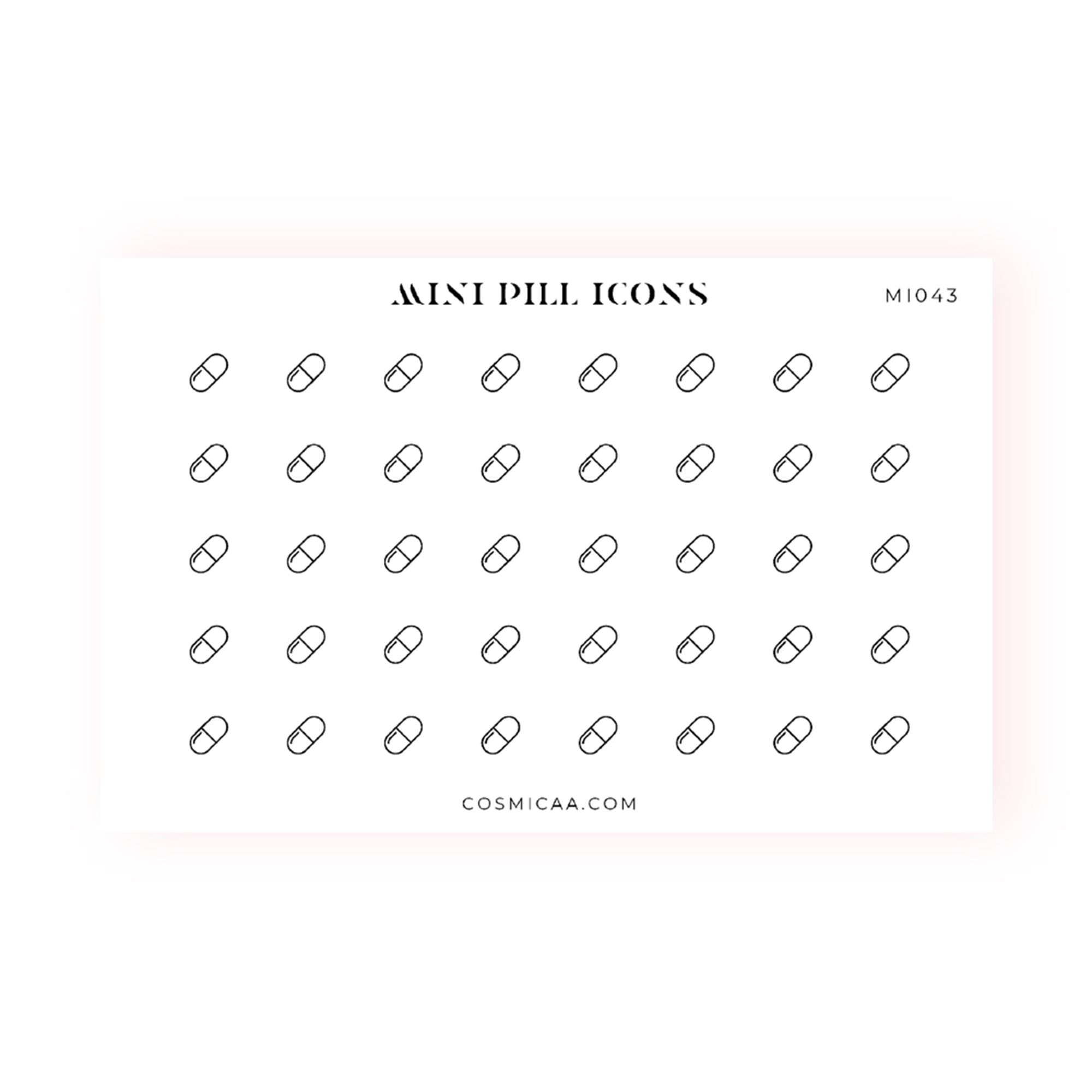 Mini Pill Icons - Planner stickers