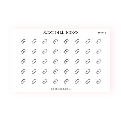 Mini Pill Icons - Planner stickers