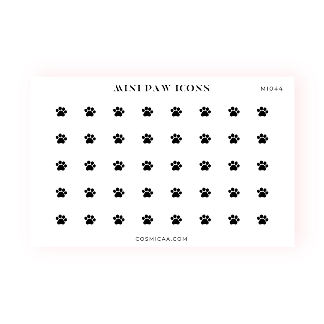 Mini Paw Icons - Planner stickers