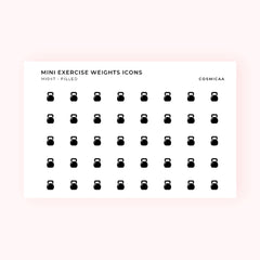 Mini Exercise Weights Icons - Planner stickers