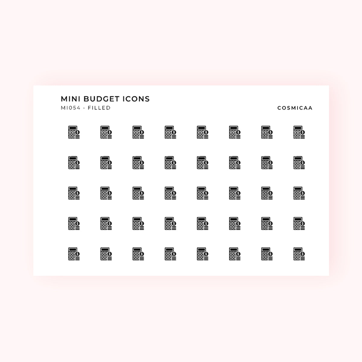 Mini icons - Budget