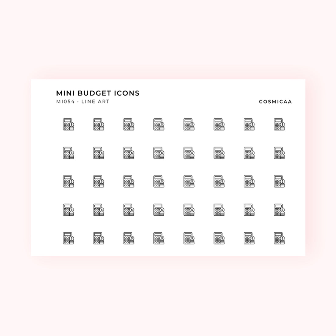 Mini icons - Budget