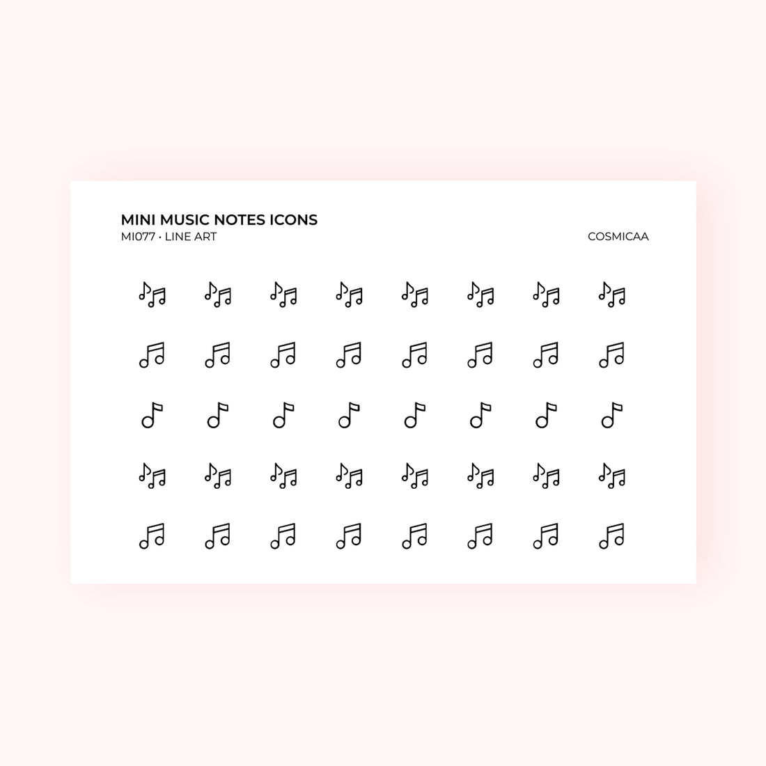 Mini icons - Music Notes