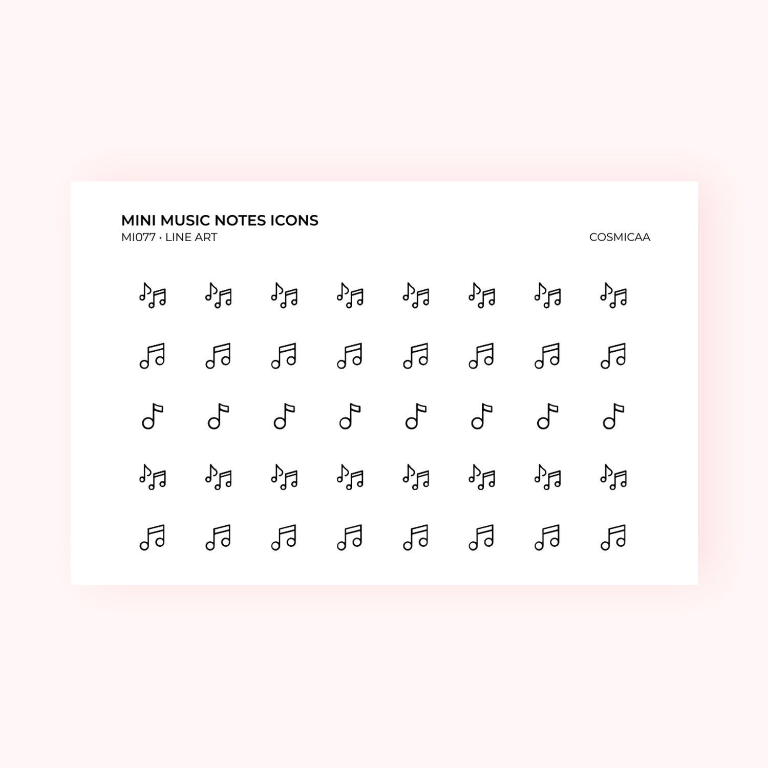 Mini icons - Music Notes